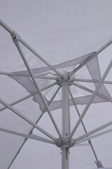 detail of table umbrella seen from below