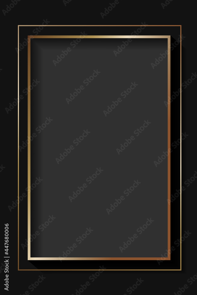 Wall mural blank rectangle black abstract frame vector