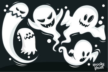 Halloween spooky adn sacry monster vector illustration for design