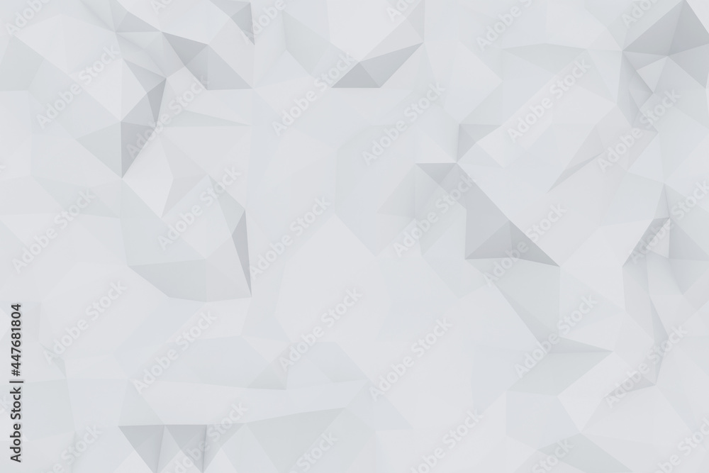 Poster 3d abstract geometric white triangles paper background. the triangular mosaic polygonal pattern on t