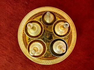 Thai style brass cup.  Use for pour water after prayer.