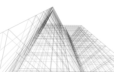 architectural drawing 3d sketch