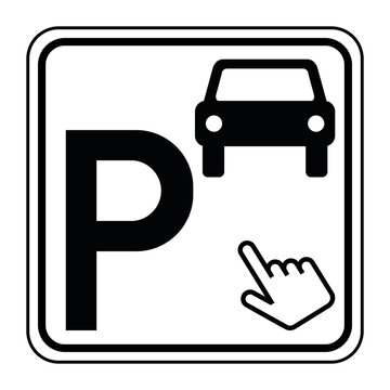 Logo parking voiture.