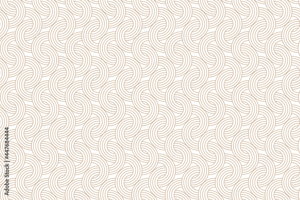 Poster seamless golden interlaced rounded arc patterned background design resource vector