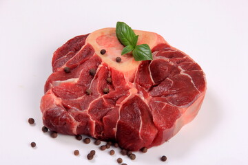 Beef Leg Slice isolated on white background