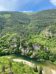 Small french village of Castelbouc in the Gorges du Tarn in France