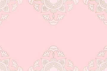 Diwali Indian vector mandala pink background