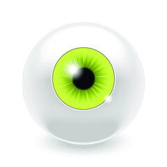 Eye icon isolated on a white background. 3d illustration