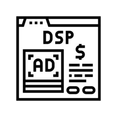 digital signal processor line icon vector. digital signal processor sign. isolated contour symbol black illustration