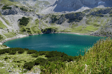 Mountain lake Drachensee in Tyrol, Austria