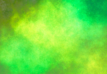 Fototapeta na wymiar Magical Green Painting Space Background