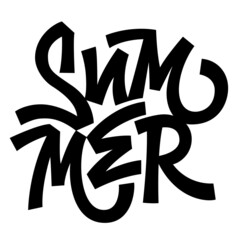 Here is a playful vector lettering, that can be used as a T-shirt print or a sticker for some summer fun holiday events