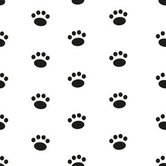 Animal footprint seamless pattern. Vector