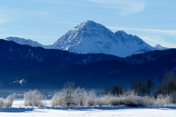 Lake Forggensee in Bavaria, Germany