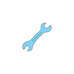 Spanner, wrench icon in color icon, isolated on white background 