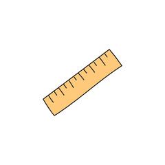 measurement rulers, scale icon in color icon, isolated on white background 