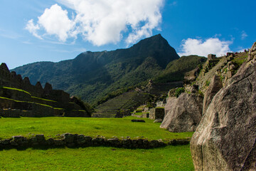 Fototapeta na wymiar Enjoy the beautiful views of Machu Picchu, in Peru, photographed from different angles