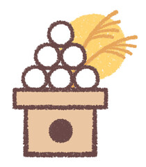 月見団子とススキと満月1
