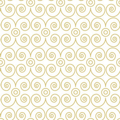 Geometric seamless circles pattern on white background. Modern vector illustrations for wallpapers, flyers, covers, banners, minimalistic ornaments, backgrounds.