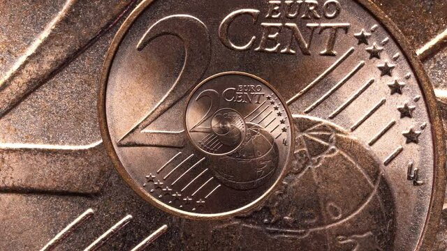 Endless 2 Euro Cent Coin Spiral Zoom
