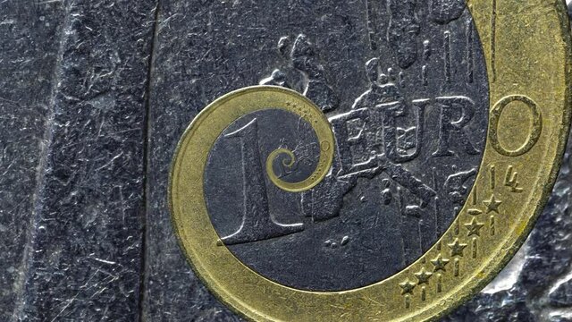 Endless 1 Euro Coin Spiral Zoom
