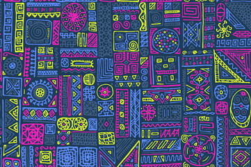 Traditional african vector seamless pattern design