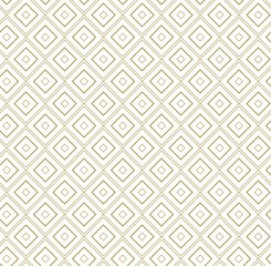 Geometric seamless pattern. Linear geometric gold pattern on a white background. Modern vector illustrations for wallpapers, flyers, covers, banners, minimalistic ornaments, backgrounds.
