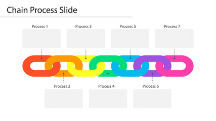 Naklejka premium Chain Process slide template. Clipart image