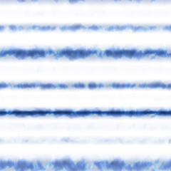 Tie Dye Shibori Seamless Pattern Background in Blue color Boho Stripe Color Design in 1970 - 447698028