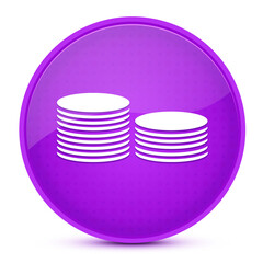 Coin Money aesthetic glossy purple round button abstract