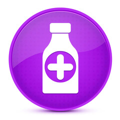 Pills bottle aesthetic glossy purple round button abstract
