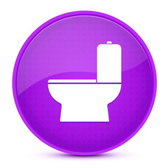 Toilet aesthetic glossy purple round button abstract