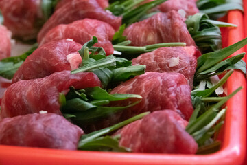 Tipiche bombette di Cisternino (involtini di carne cotti alla brace)