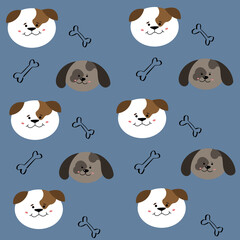 Fototapeta premium seamless pattern with dogs