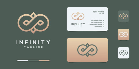 Infinity Logo isolated on White Background. Flat Vector Logo Design Template Element.