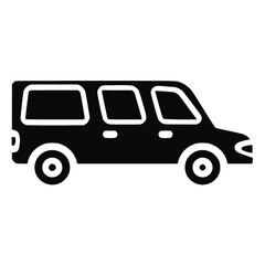 illustration of a van bus glyph style