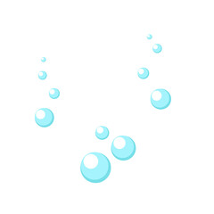 Blue bubbles water vector for wash element isolated flat cartoon clipart