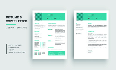 Resume template with cover letter design
