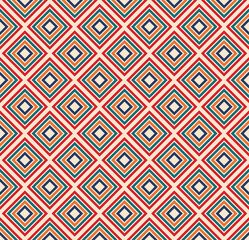 Abstract geometric seamless pattern. Retro background for textile, fabric, fashion. Vector