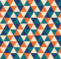 Obraz premium Abstract geometric seamless pattern. Retro background for textile, fabric, fashion. Vector