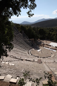 Ancient theater of epidaure un Greece 