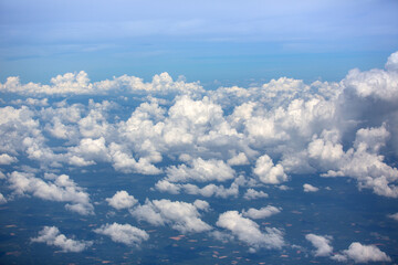 Clouds taken from the angle of the plane