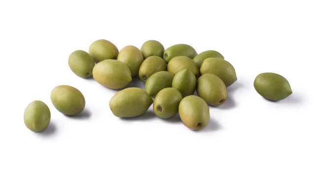 Olives On White Stock Photo - Download Image Now - Olive - Fruit