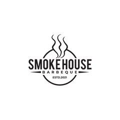 Barbeque house logo design template