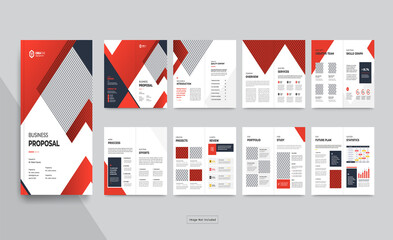 Clean corporate multipal pages business brochure design template or business reoport, proposal, magazine, lookbook template  with modern, minimal and abstract design in A4 size bi-fold format