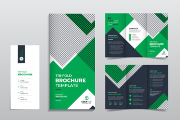 Creative and Modern Corporate Business Trifold Print Ready Brochure  Template With Professional Abstract  Vector Layout Design For Any Company
