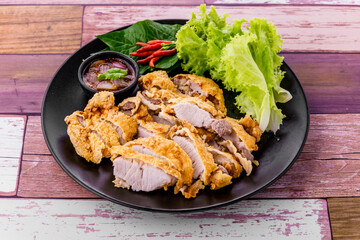 Fried pork with fish sauce