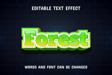 Forest text - editable text effect
