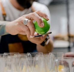 Chef Zesting a Lime