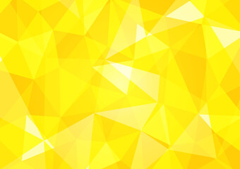 黄色のポリゴン背景イラスト　幾何学模様　Polygonal background yellow